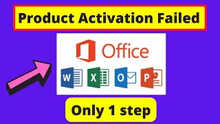 Fix Product Activation Failed office 201920162013  Product activation failed in Word Excel [upl. by Norad]