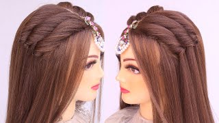 2 easy open hairstyle for Diwali l mehndi hairstyle l front variation l wedding hairstyles kashees [upl. by Hterag630]