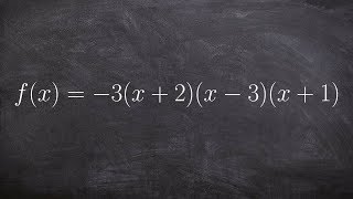 Learn how to write the end behavior from a polynomial in factored form [upl. by Tallia784]