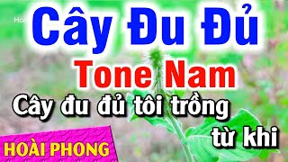 Karaoke Cây Đu Đủ Tone Nam Cm Nhạc Sống Phối Mới  Hoài Phong Organ [upl. by Nwahsyt]