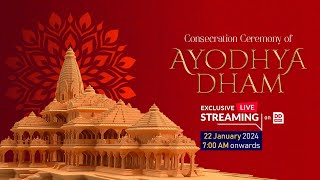 LIVE  Consecration Ceremony of Ram Mandir  Ayodhya Dham  22nd Jan 2024 [upl. by Glynis]