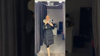 Video of Cream Black Long Winter Jacket from EME boutique fashion outfit winterelegance [upl. by Nikola795]