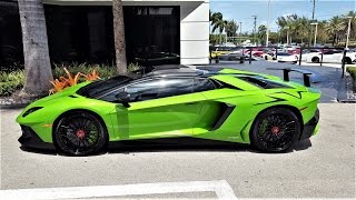 Lamborghini Aventador SV LP7504 Start Up Drive delivery to Lamborghini Miami [upl. by Ornas]