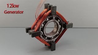 how to make 12kw free energy generator with magnetic gear and 100 copper wire use AC motor [upl. by Aerbas]