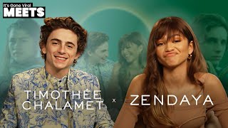 Timothee Chalamet Gets Deep With Zendaya 🤣  Dune Interview [upl. by Hoashis331]