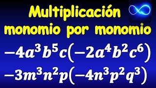 83 Multiplicación monomio por monomio EXPLICACIÓN COMPLETA [upl. by Mokas]