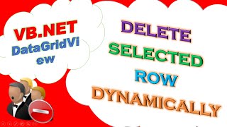 VBNET DataGridView  DeleteRemove A Selected Row [upl. by Junette707]