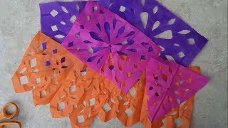 PAPEL PICADO ESTILO MEXICANOFOLKLOR MEXICANO [upl. by Symons]