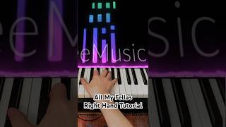 All my fellas piano tutorial right hand slowed pianomusic allmyfellas piano [upl. by Aitnahc130]