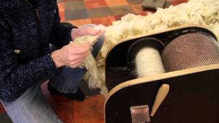 Working on a Drum Carder [upl. by Raimes424]