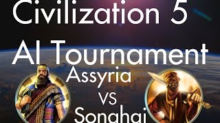 Assyria VS Songhai CIV5 AI Tournament Match 2 [upl. by Yeffej112]