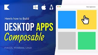 Building your first Desktop app Windows Mac Linux using KotlinCompose Multiplatform [upl. by Drexler992]