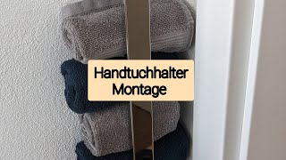 Handtuchhalter Gäste WC montieren Handtuchhalter befestigen Handtuchstange anbringen Badetuchhalt [upl. by Quenby256]