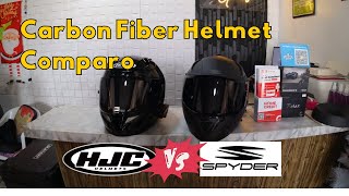 CARBON FIBER HELMET COMPARO  HJC RPHA VS SPYDER RECON  CARBON LODI [upl. by Noslien27]