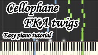 Cellophane FKA Twigs Very easy and simple piano tutorial easypiano pianotutorial piano [upl. by Namyaw34]