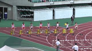 H25年静岡県高校総体女子100H決勝 [upl. by Ralyks353]