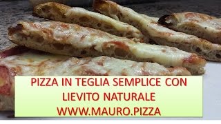 PIZZA IN TEGLIA SEMPLICE CON LIEVITO NATURALE LIQUIDO WWWMAUROPIZZA [upl. by Olsson666]