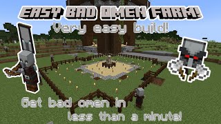 Very Easy Bad Omen Pillager Farm for Minecraft 120 [upl. by Abebi]