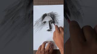 Charcoal drawing artdrawing portrait [upl. by Ystap]