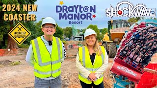 Drayton Manor NEW Coaster Construction Begins amp BIG Shockwave Changes For 2024 [upl. by Bushweller]