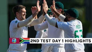 wi vs sa 2nd test 2024 day 1 highlights  west indies vs south africa 2nd test day 1 highlights 2024 [upl. by Yeroc402]