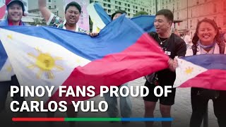 Pinoys in Paris celebrate Carlos Yulos historic gold  ABSCBN News [upl. by Durr]