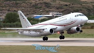 Cityjet Sukhoi Superjet 100 Takeoff  Split Airport LDSPSPU [upl. by Enihpets]