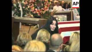 USA CALIFORNIA FORMER WIFE CHER ATTENDS SONNY BONOS FUNERAL [upl. by Romilly]