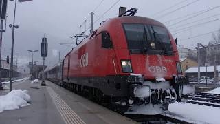 Bunter Zugverkehr im Schnee Bahnhof Mürzzuschlag am 2022018 Teil 1 [upl. by Alford574]