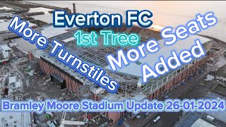 Everton FC New Stadium at Bramley Moore Dock Update 26012024 [upl. by Zevahc]