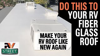 RV FIBERGLASS ROOF COATING amp GUTTER SEALANT REPAIR [upl. by Jonathon]