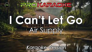 I Cant Let Go Karaoke  Air Supply  Pro Karaoke [upl. by Lev]