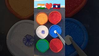 Indian Flag ❤️ Laos Flag  Independence Day Drawing  Republic Day Drawing short art [upl. by Bocoj]