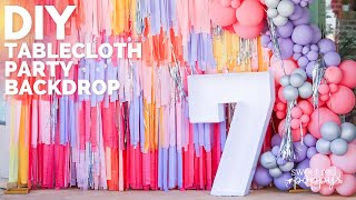 DIY Tablecloth Party Backdrop [upl. by Mollee]