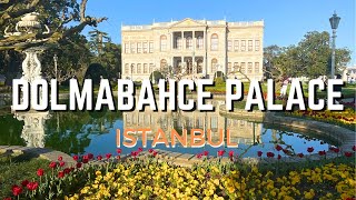 DOLMABAHCE PALACE  ISTANBUL  TURKIYE  DOLMABAHCE SARAYI  WALKING TOUR  TURKEY [upl. by Inamik]