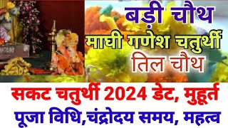 Sakat chauth 2024 datechauth 2024 mein kab haisakat chauth 2024 mein kab hai माघी चतुर्थी पूजा [upl. by Merkle968]