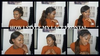 HOW TO STYLE A LACE FRONTAL WIG 10 HEATLESS QUICK AND EASY GO TO LOOKS [upl. by Breana]