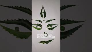 Mahisasurmardini 🙏🙏viralshort art leafart leafartist leaf leafartpainting mahisasurmardini [upl. by Ardeid]