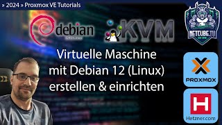 Proxmox VE Debian Linux VM installieren  Netzwerk Konfiguration HetznerWQHDHQGER [upl. by Alphonso125]