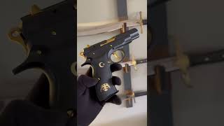 Cz 75B Paint Gun How To Change Cz75 B Black Gold Titanium Wrap Titanium Weapons Gun Customs Desings [upl. by Aihtnys]