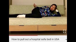 How to pull out a hospital sofa bed in USA [upl. by Odlabu]