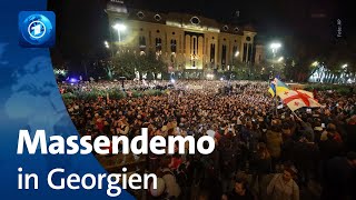 Tausende protestieren in Georgien nach der Wahl Hilferuf an die demokratische Welt [upl. by Ezana597]