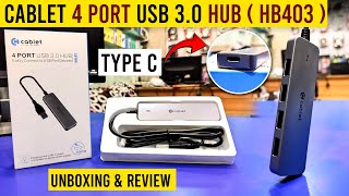 Cablet 4Port USB Hub 30  TYPE C Support  Easily Connect To USB Port  100cm Cable  GCCCare [upl. by Ativet]