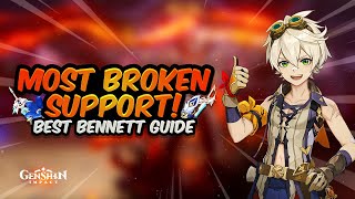 MOST BROKEN SUPPORT Updated Bennett Guide  Best Artifacts Weapons amp Teams  Genshin Impact 26 [upl. by Ajad750]