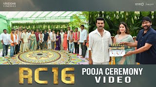 RC16 Pooja Ceremony  Ram Charan  Janhvi Kapoor  Buchi Babu Sana  AR Rahman Mythri Movie Makers [upl. by Alisun]