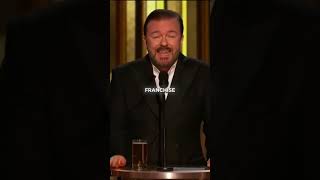 Ricky Gervais on Martin Scorsese awardshowhumor awardshows funny [upl. by Parfitt]