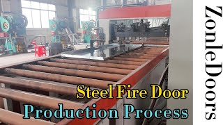 Zonledoors Durable Steel Fire Door Production Procuce [upl. by Schaeffer289]