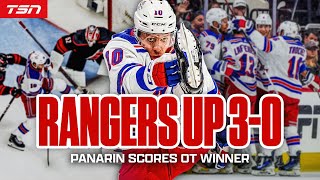 Panarin puts Rangers up 30 with OT winner [upl. by Wilmar]