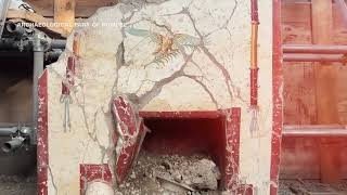 frescoes unearthed at Pompeii [upl. by Mcginnis]