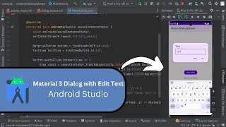 How to create Material 3 Dialog with Text Input Edit Text Android studio [upl. by Yaf]